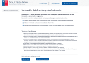 Calculo de multa turista Chile